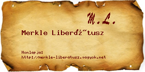 Merkle Liberátusz névjegykártya